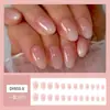 Uñas cortas de pieza de uña rosa blanco degradado uñas de pieza de uña al por mayor uñas de pieza de uña press on