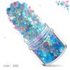 Traje de manicura de Amazon, 12 colores mixtos, esmalte de uñas láser, pegamento, lentejuelas, brillo en polvo, joyería para uñas, diamante
