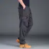 Pantalones Cargo de Bolsillos Múltiples para Hombre de Primavera y Otoño, Sueltos para Exteriores, Pierna Recta, Talla Grande, Casual Largos, Duraderos y Modernos