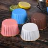 Tazas Pequeñas para Cupcakes, Tazas con Borde Enrollado Resistentes a Altas Temperaturas, Tazas para Muffins, Tazas de Papel de Grado Alimenticio con Doble Cara de Papel de Aluminio, 50 Piezas