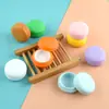 Caixa de creme de 5ml10g cor Macaron pote sub-embalado máscara labial ocular emulsão pequena amostra garrafa plástica vazia material de embalagem