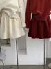 Falda Larga Gruesa Elástica de Cintura Alta Adelgazante Anti-Exposición Estilo A Invierno Nuevo Estilo Coreano Versátil Falda Midi 5944