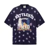 Camiseta de Manga Corta con Estampado de Estrellas Retro Americana para Hombres y Mujeres, Nuevo Estilo Verano 2026, Top Casual Holgado y Versátil, Moderno