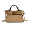 Bolso de Mano de Doble Cara con Cierre y Correa de Cadena, Nuevo Estilo de Pasarela de Influencer de Nicho de Moda Inspirado en Celebridades