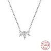 Collar de Clavícula para Mujer de Plata de Ley S925 Personalizado con Incrustaciones de Diamantes Marquise Estilo Lujo Ligero Ins Cadena al por Mayor para Mujeres