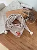 Bufanda de Otoño e Invierno Coreana para Niños y Niñas, Bufanda Triangular Versátil a Prueba de Viento Estilo Británico con Lindo Diseño de Conejo
