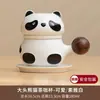 Taza de Té de Cerámica de Panda Taza para Oficina en Casa con Tapa Filtro Taza Linda para Separación de Té para Mujeres
