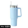 Copo de Carro com Alça 40oz Transfronteiriço Grande Capacidade Copo de Gelo com Canudo de Aço Inoxidável 304 Copo Térmico atacado