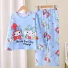 Amazon 2025 Novo Pijama Infantil Meninas Primavera e Outono Manga Longa Crianças Meninas Meninos Crianças Médias e Grandes Roupas de Casa de Outono