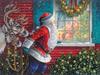 Pintura Diamante 5D Natal DIY Diamante Redondo Diamante Completo Natal Chapéu Vermelho Velho Natal Boneco de Neve Árvore de Natal Série Pintura Decorativa