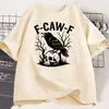 F-Caw-F Camiseta Divertida de Cuervo Gótico Cro Pájaro Oscuro Humor Gráfico