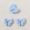 Cor de macaron japonesa e coreana tamanho pequeno laço flocado resina patch DIY adorno de cabeça acessórios de cabelo grampo de cabelo material feminino