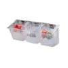 Jin's De PC Cuenco Porcionador 1/6 Caja Cuadrada Transparente para Porciones Plato para Comida Resistente a Caídas Cuenco para Comida Rápida Plato para Porciones de Fruta