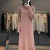 2026 Retrô Novo Estilo Chinês Botões Crochê Lã Pura Tricô Vestido Feminino Gola Lapela Suéter Vestido Base Inverno
