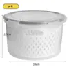 Caja de Conservación Fresca Sellada para Alimentos Transfronterizos Caja de Almacenamiento con Tapa para Frutas y Verduras de Grado Alimenticio con Drenaje Caja de Almacenamiento para Congelador Refrigerador Venta al por Mayor