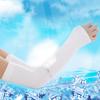Mangas de Protección Solar de Seda de Hielo Verano Hombres y Mujeres Mangas de Brazo Frescas de Hielo Ciclismo al Aire Libre Viaje Deportes Mangas de Brazo Protección Solar Transpirable
