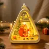 Decoración Navideña Luz Nocturna de Mano Adorno para Exhibidor de Ventana Accesorios Linterna Ambiental Regalo Luminoso Navideño