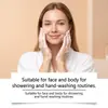Sabonete de Limpeza de Cúrcuma OceAura: Um sabonete líquido refrescante e de limpeza que cria uma espuma rica e abundante e deixa uma fragrância agradável.