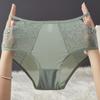 Roupa Íntima Feminina Sexy Renda Estilo Francês Cintura Média Alta Elástica Confortável Amiga da Pele Macia Respirável Sem Marcas Roupa Íntima Feminina 60288