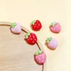 Botões DIY Populares de Temática de Morango Transfronteiriços, Botões Rosa para Jaquetas Infantis, Botões Decorativos Artesanais Fofos