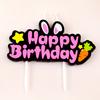Velas de Letras de Cumpleaños Creativas en Inglés Nuevas Velas de Placa de Letras Creativas para Decoración de Pastel Coloridas de Dibujos Animados