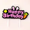 Velas de Cumpleaños Personalizadas de Letras Dibujos Animados Coloridas Decoración para Hornear Pasteles Creativa Marca de Letras Inglesas Velas para Fiesta