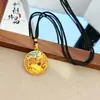 Tienda de Oro Mismo Estilo Oro Antiguo Esmalte Calabaza de la Fortuna Colorida Brújula Colgante Nuevo Estilo Chino Filigrana Brújula de la Fortuna Colgante