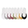 Calcetines Antideslizantes de Algodón Invisibles para Mujer para Tacones Altos, Estilo Veraniego Delgado, Calcetines Invisibles para Zapatos Planos de Verano