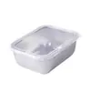 Caja crujiente de acero inoxidable equipada con caja para verduras, lonchera sellada, lonchera cuadrada para alimentos y frutas de refrigerador