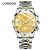 Reloj Longbo Longbo 83719 Venta al por Mayor Reloj de Cuarzo Transfronterizo Cronógrafo de Tres Ojos y Seis Manecillas Reloj Deportivo para Hombre Hombres