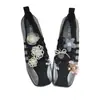 Sapatos Mary Jane de ballet de alta qualidade estilo coreano com enfeites de pérolas e laços, detalhes florais com miçangas e detalhes em tule - um acessório perfeito para meninas