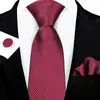 Conjunto de Corbata de Tres Piezas para Hombre 8cm Ropa Formal de Negocios Corbata Bordada Jacquard de Seda de Poliéster Logo Corbata Atada a Mano Personalizada