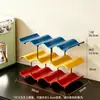 Prateleira de Armazenamento de Copos Suporte de Copo de Água para Mesa Balcão de Bar Suporte para Caneca de Café Bloqueio de Cor Padrão Ondulado Prateleira de Armazenamento Multicamadas