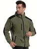 Chaqueta informal de otoño para hombre, de manga larga, con cremallera en la muñeca y cuello alto, para jóvenes.