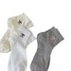 Calcetines con Lazo Calcetines Cortos de Malla Fina Transpirable de Verano para Mujer Miu Hollow Japoneses Combinables Tubo Corto Desodorantes y Absorción de Sudor