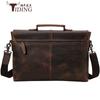 Bolsa de Hombro para Hombre de Cuero Retro Personalizada por el Fabricante, Bolso Satchel, Maletín, Cuero Genuino Bandolera para Computadora, Bolsa para Hombre
