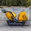 Exportado a Rusia: Máquina auto-propulsada de mezcla y transporte todo en uno HT750, tanque de mezcla de orugas para ingeniería de construcción