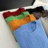 Design de nicho estilo coreano! Suéter redondo de tricô com tranças inspirado no retrô para outono/inverno de 2026 para mulheres