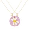 Collar de Pareja Personalizado de Nicho Transfronterizo Goteo de Aceite Moda Personalidad Flores de Pétalos Te Amo Costura de Pareja