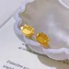 Loja de Ouro Mesmo Estilo Ouro Areia Brilhante Gelo Triturado Escama de Dragão Brincos Moda Luxo Leve Pônei Gelo Triturado Brincos de Tarraxa Brincos Versáteis