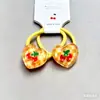 Accesorios para el Cabello de Niños, Diadema Pequeña Linda para Bebé, Flor de Fresa, No Lastima el Cabello, Goma Elástica Alta para el Cabello, Goma Elástica de Corazón y Estrella