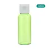 Tampa Flip 30ml Cosméticos Plástico PET Loção Gel de Banho Frasco Tamanho Viagem Portátil Frasco Pequeno em Estoque