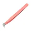 Set de Pinzas para Pestañas para Colocación de Pestañas Postizas, Herramientas para Artista de Pestañas, Pinza para Pestañas Dorada con Forma de Delfín y Pluma