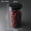 Frasco de embalagem de alimentos transparente de biscoito de chá perfumado PET 89 dentes 1000ml garrafa de plástico de boca larga selada em estoque