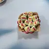 Adesivos de Geladeira de Resina de Comida Simulada Fruta Leite de Coco Refrescante de Hainan Pão Sorvete Adesivos Magnéticos Decoração de Móveis