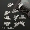 Juego de 10 piezas aleación que conserva el color chapado en oro accesorios para joyería DIY estilo antiguo horquillas borlas colgantes piezas conectoras de borlas multiagujero