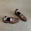 Mocassins Retrô Super Macios de Couro de Vaca para Mulheres Couro Genuíno Planos Slip-on Sapatos Preguiçosos Estilo Britânico Sapatos Pequenos de Couro