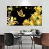Pintura de diamantes de rosa amarilla simple moderna versión de diamantes completos sala de estar dormitorio pegado de puntos Diamante flor fresca mariposa suministro transfronterizo