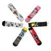 Calcetines de moda de algodón para hombre para las cuatro estaciones con estampado de dibujos animados de Mickey Mouse calcetines para hombre de los Simpson gato y ratón mujer calcetines de comercio exterior de Amazon e ins