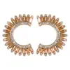 Moda europeia e americana brincos exagerados em forma de C simples luxo leve diamante de vidro de alta qualidade brincos Super Flash brincos novos atacado